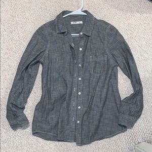 Gray button down